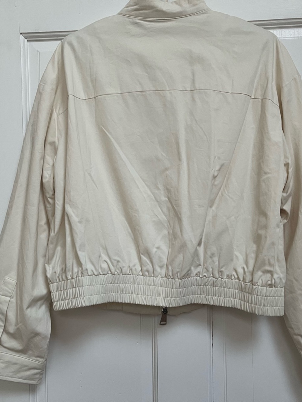 Cider Cream Ruffle-Front Bomber Jacket - Picture 10 of 16